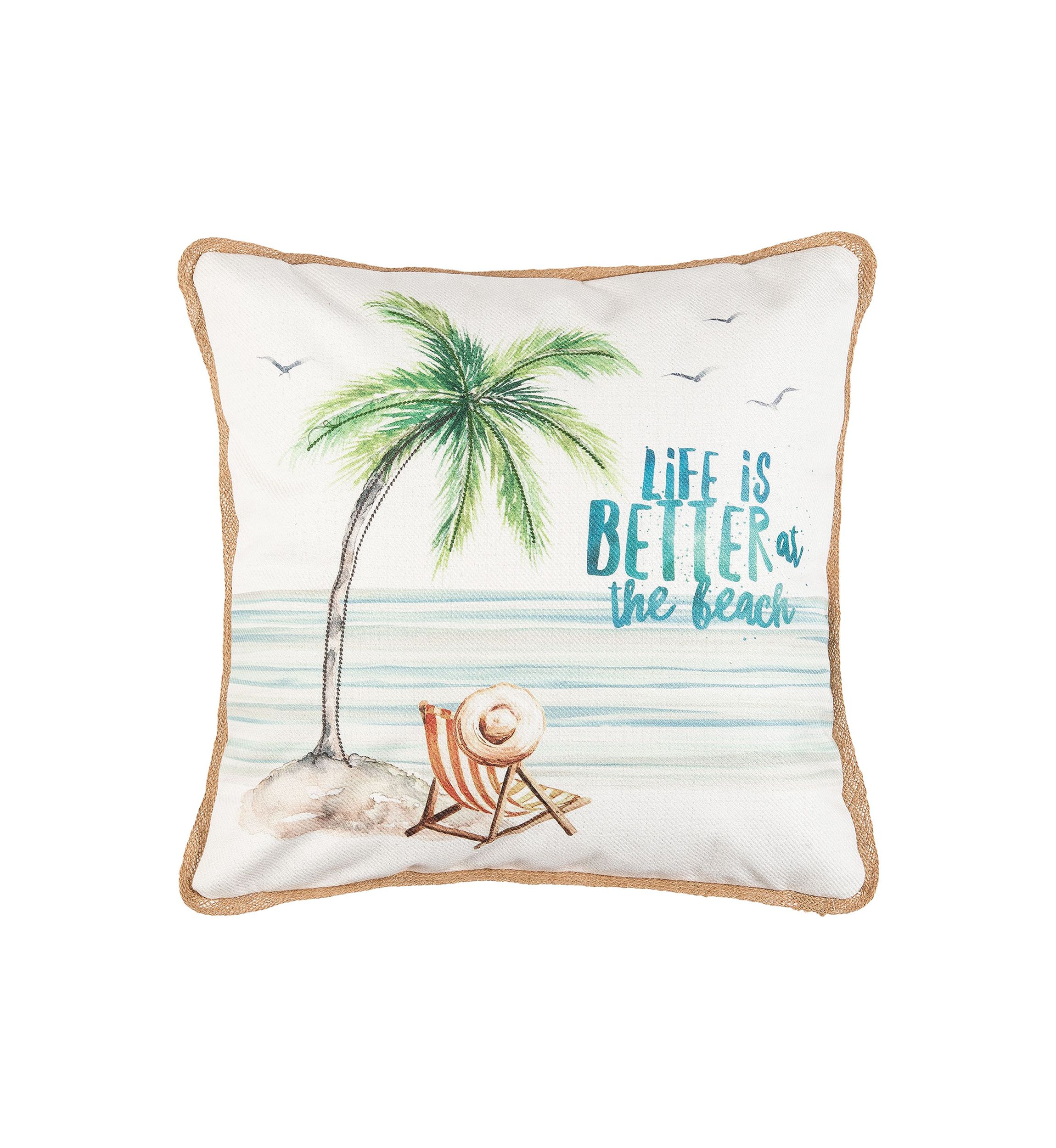 Beach Palm Tree Pillow