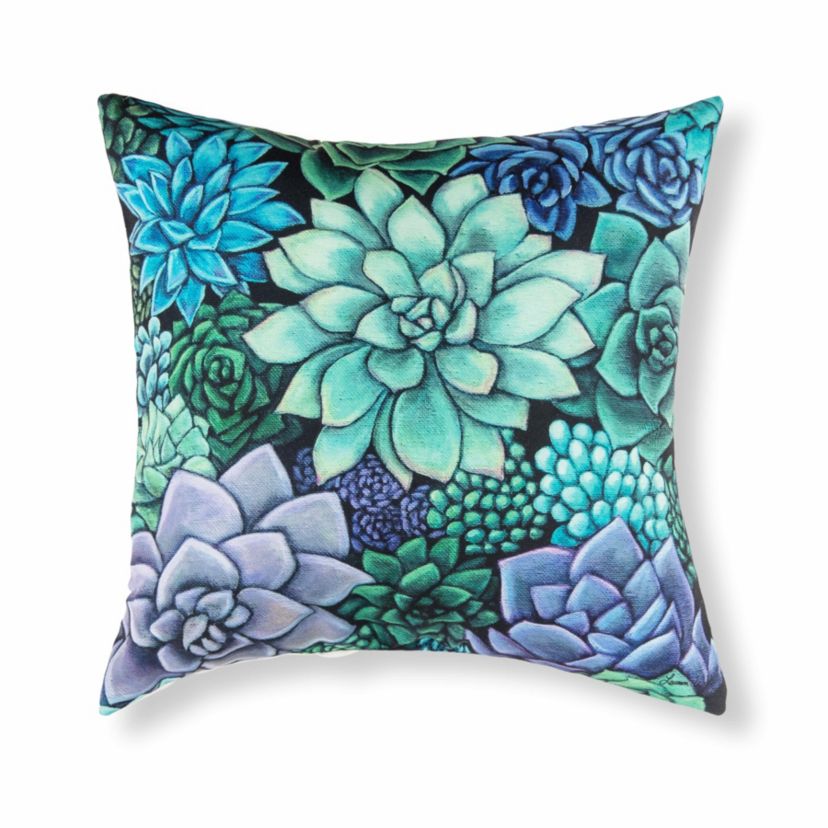 18" x 18" Succulent Indoor/Outdoor Throw Pillow