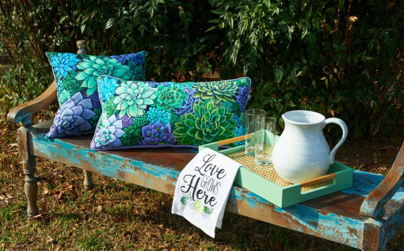 18" x 18" Succulent Indoor/Outdoor Throw Pillow