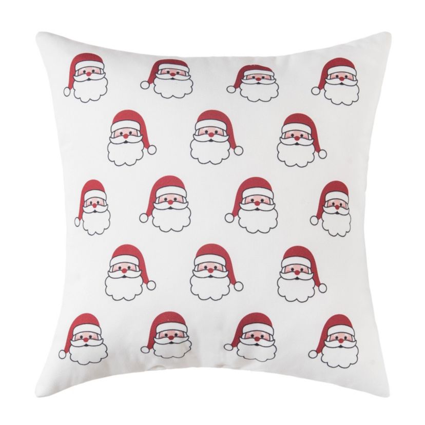 Santa Season Indoor/Outdoor Christmas Throw Pillow 18" x 18"