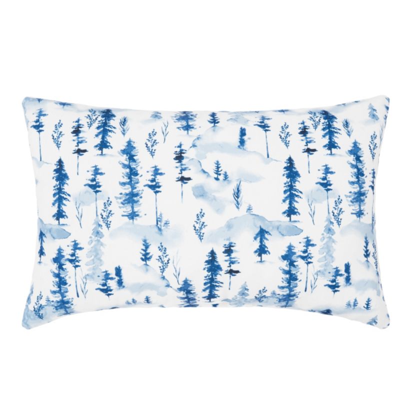 Winter Forest Indoor/Outdoor Christmas Throw Pillow 13" x 20"