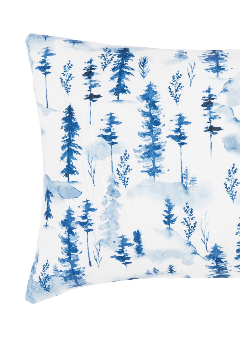 Winter Forest Indoor/Outdoor Christmas Throw Pillow 13" x 20"
