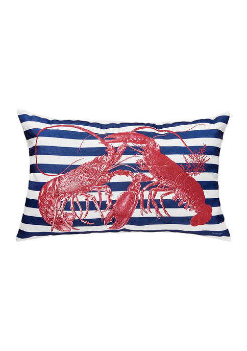 C&F Lobster Striped Pillow