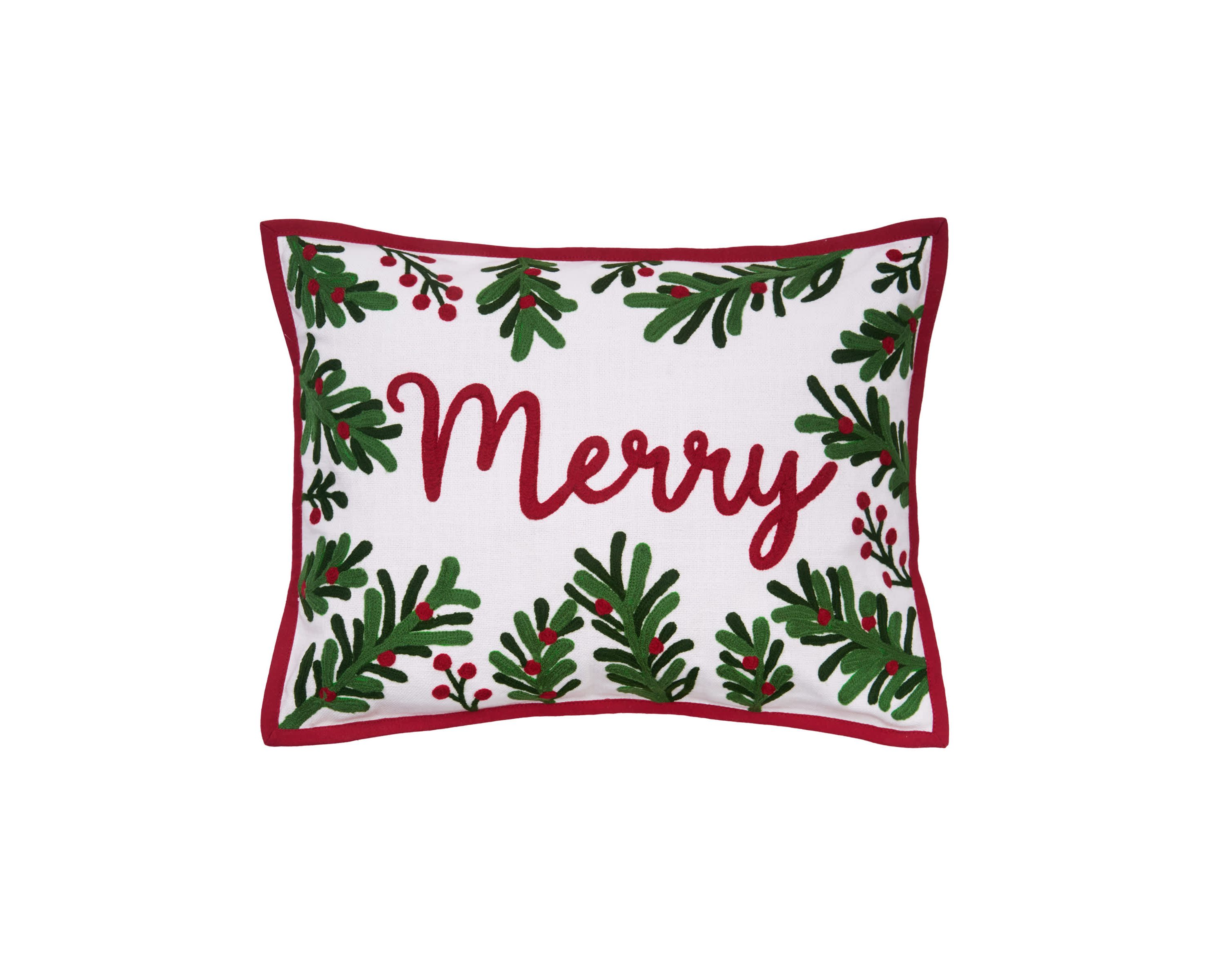 Merry Botanical Sprig Pillow