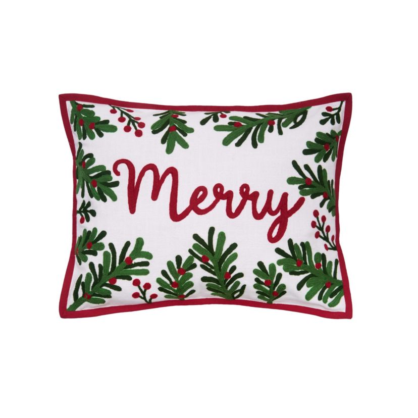 Merry Botanical Sprig Pillow