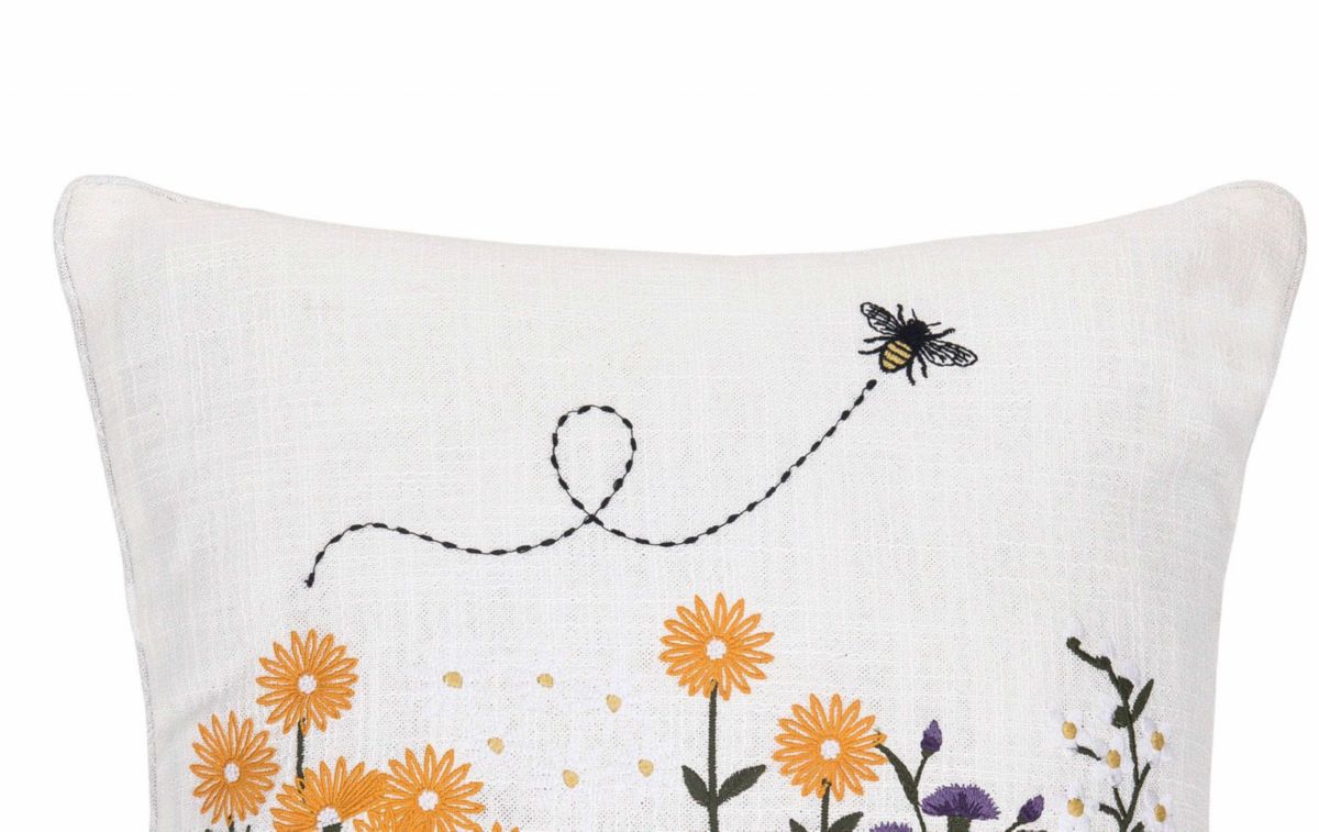 Bumble Bee Garden Pillow