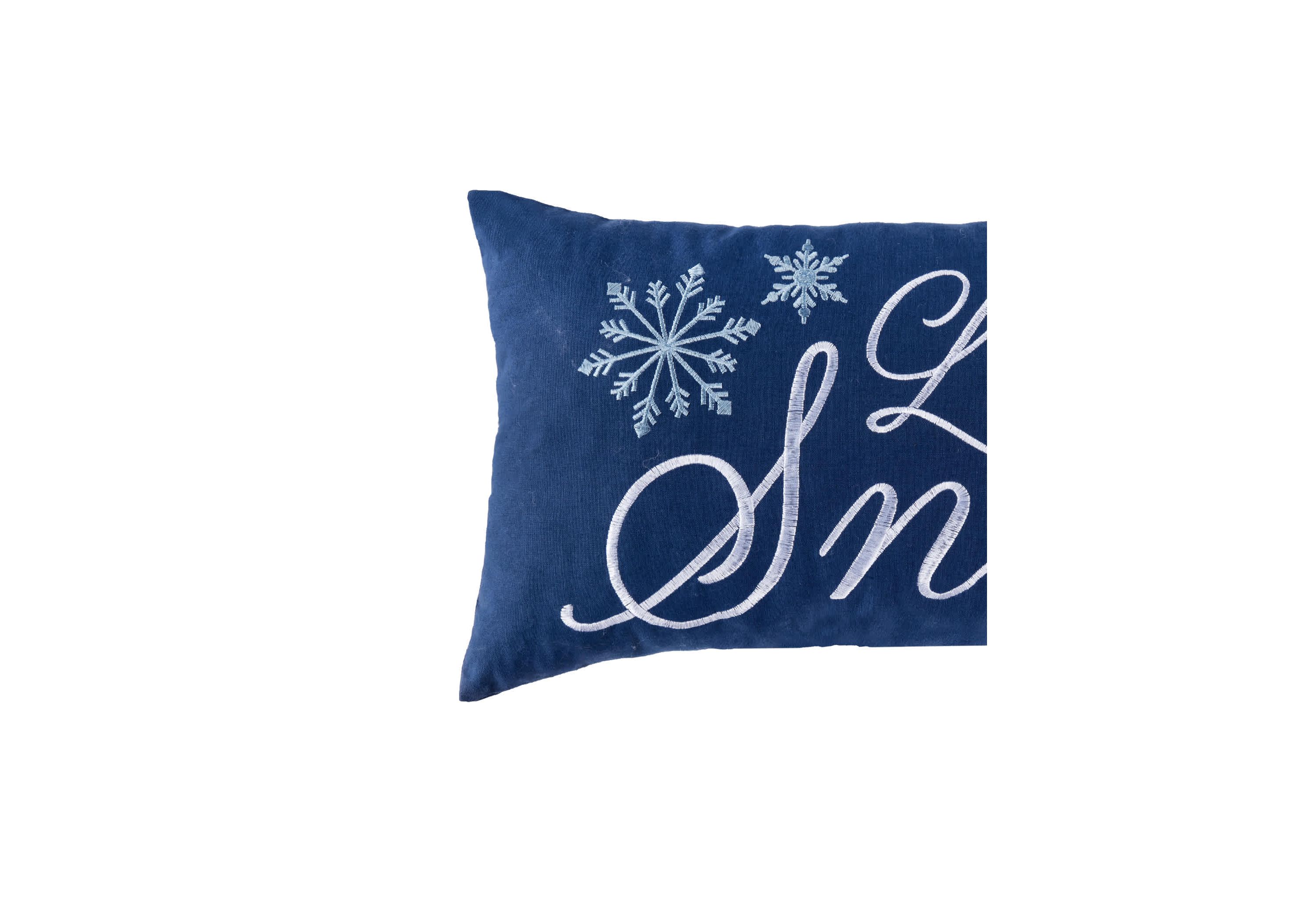 "Let It Snow" Embellished Christmas Throw Pillow 12" x 24"