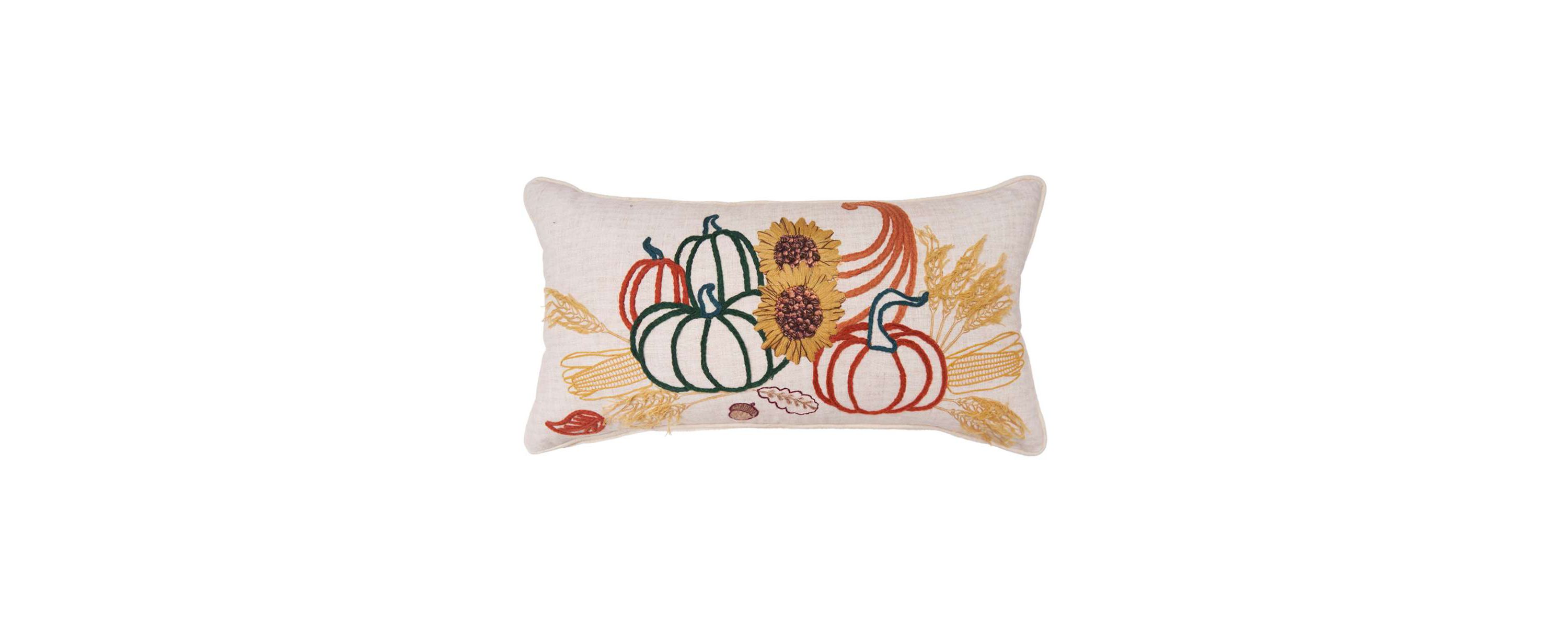 24" x 12" Autumn Botanical Cornucopia Throw Pillow