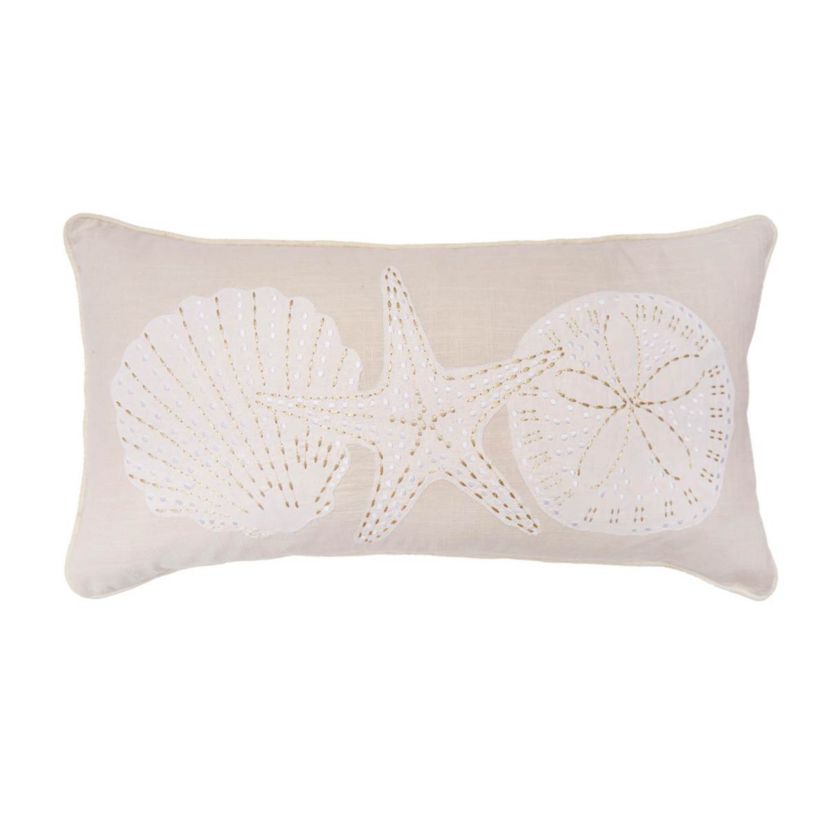 24" x 12" Gold Coast Shells Throw Pillow
