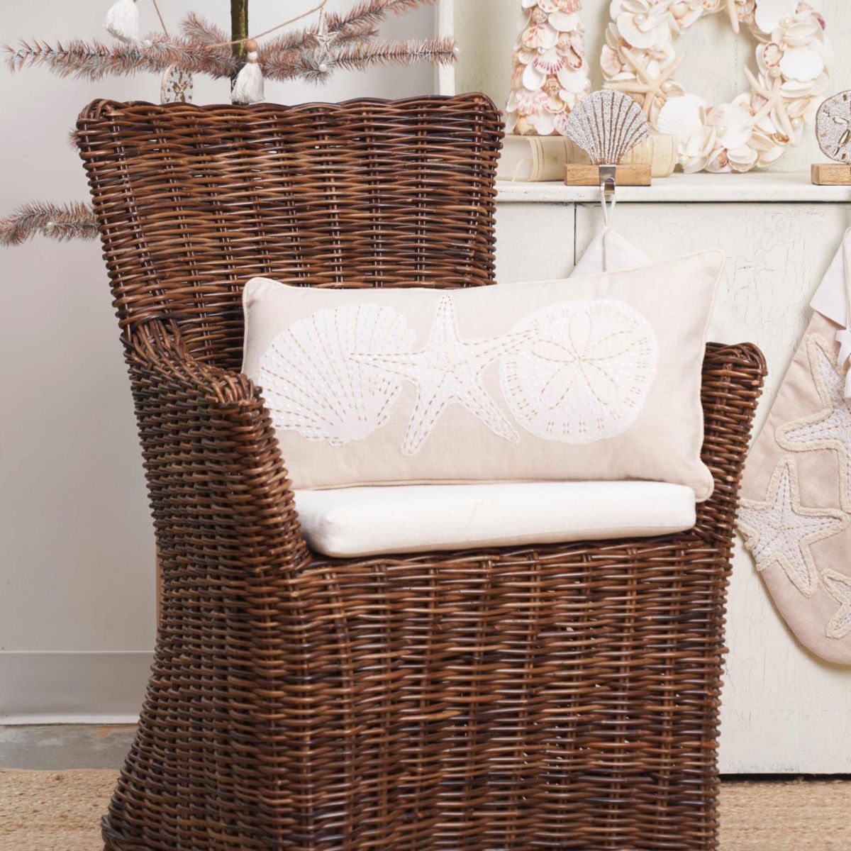 24" x 12" Gold Coast Shells Throw Pillow