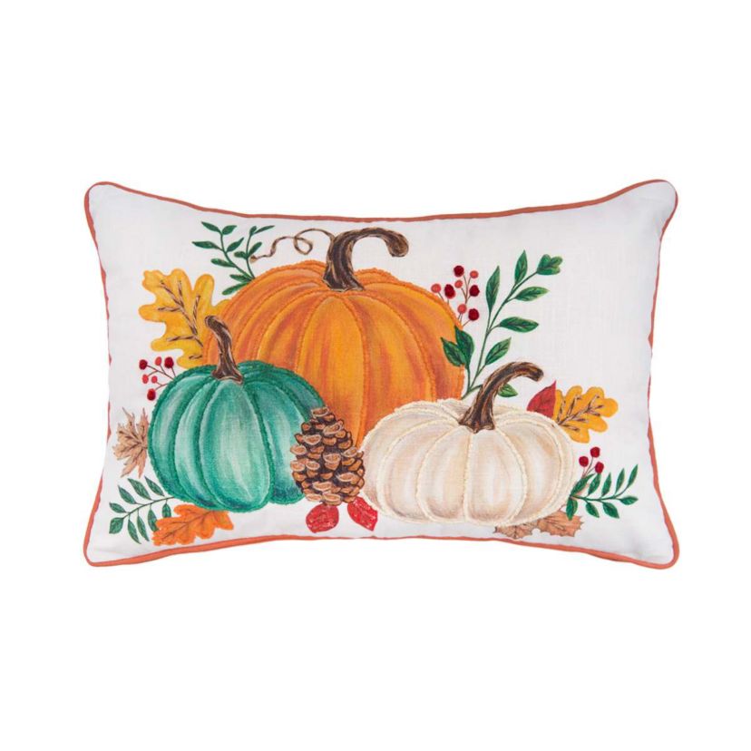 22" x 14" Harvest Pumpkins Throw Pillow