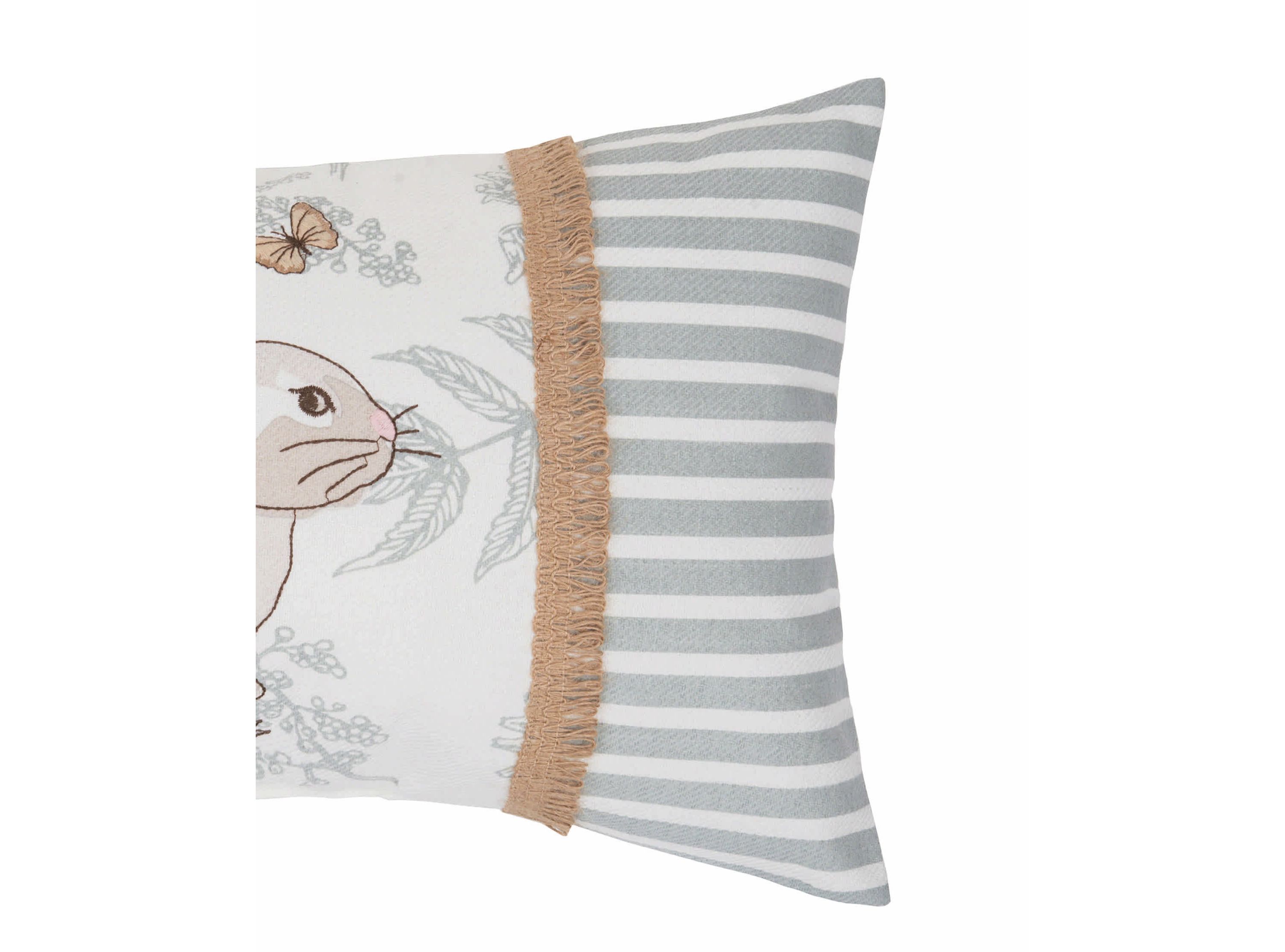 Garden Toile Bunnie Lumbar Pillow