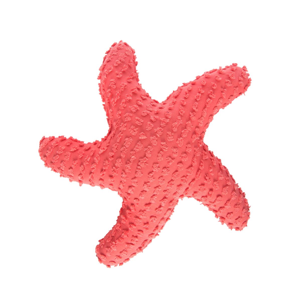 25" Coral Starfish Shaped Throw Pillow