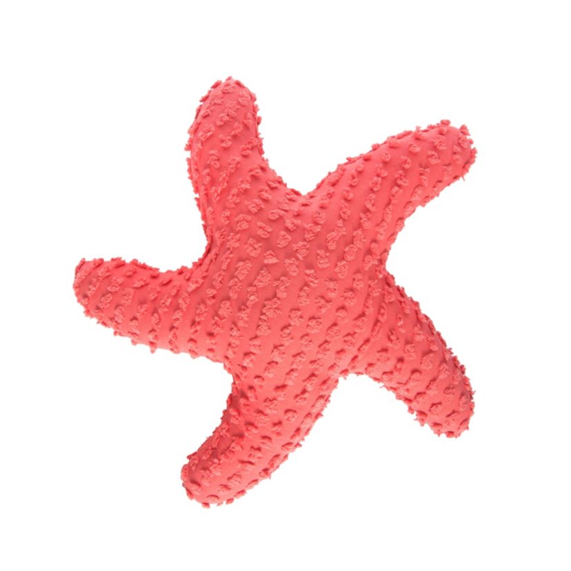 25" Coral Starfish Shaped Throw Pillow