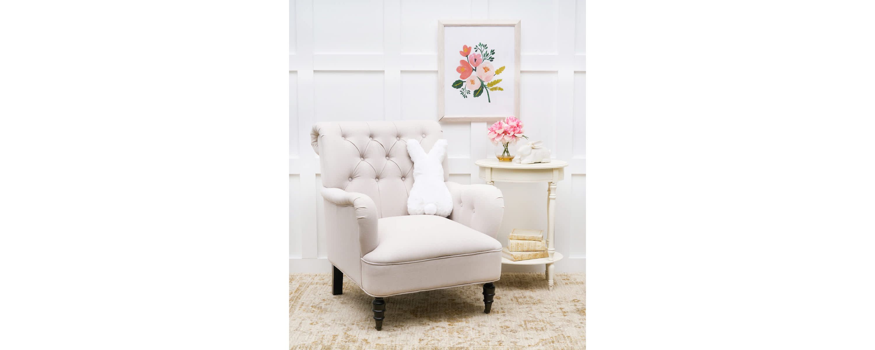 Easter Bunny Rabbit Cotton Tail Small Petite Accent Throw Pillow