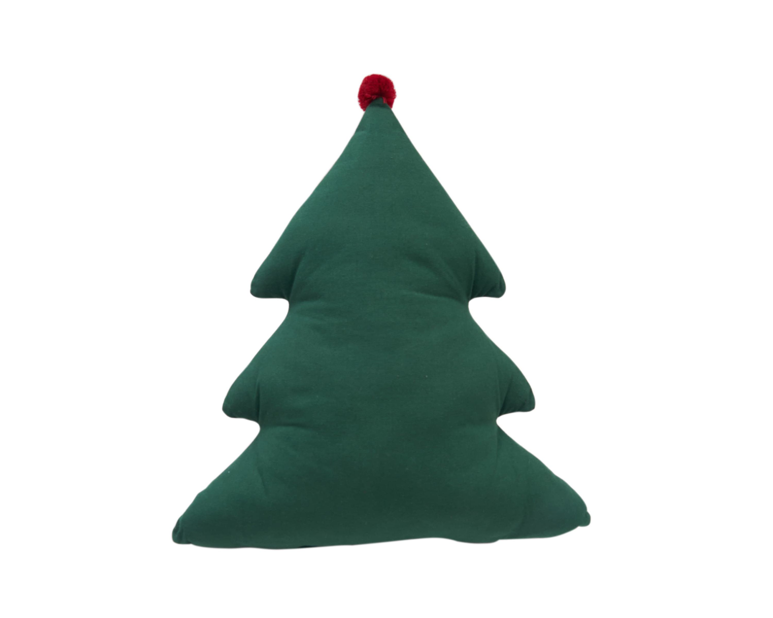 Holly Christmas Tree Shaped Pillow