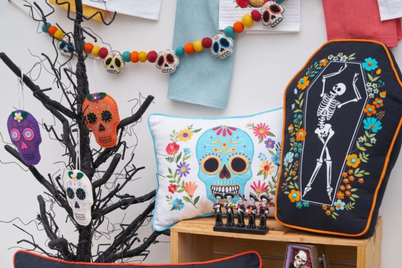 Skeleton Coffin Dance Shaped Halloween Throw Pillow 12.5" x 18"