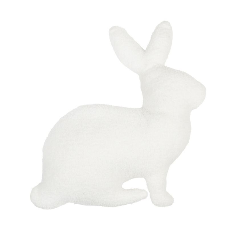 White Bunny Shaped Throw Pillow