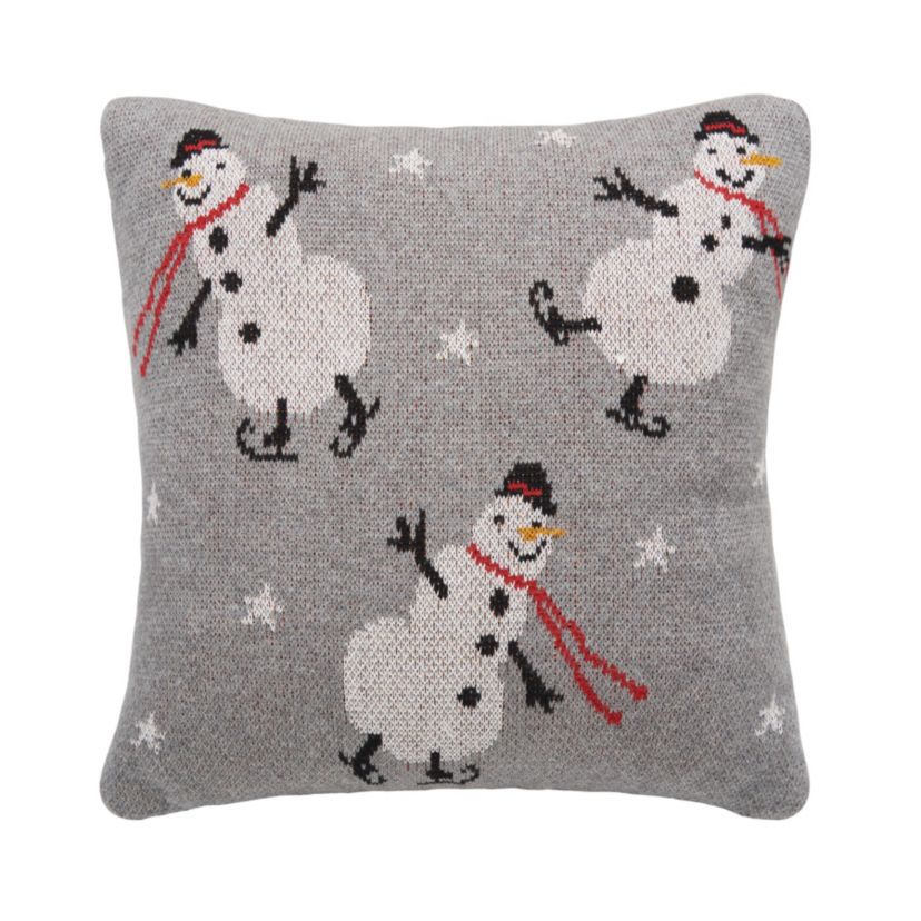 Snowman Christmas Throw Pillow 12" x 12"
