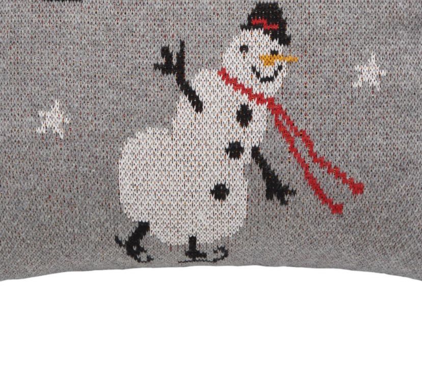 Snowman Christmas Throw Pillow 12" x 12"