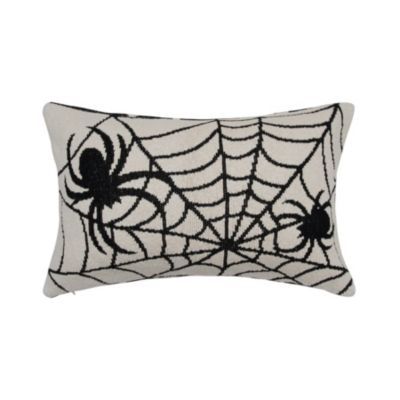 C&F Home Halloween Spider Web Halloween Throw Pillow 16" x 24", Beige