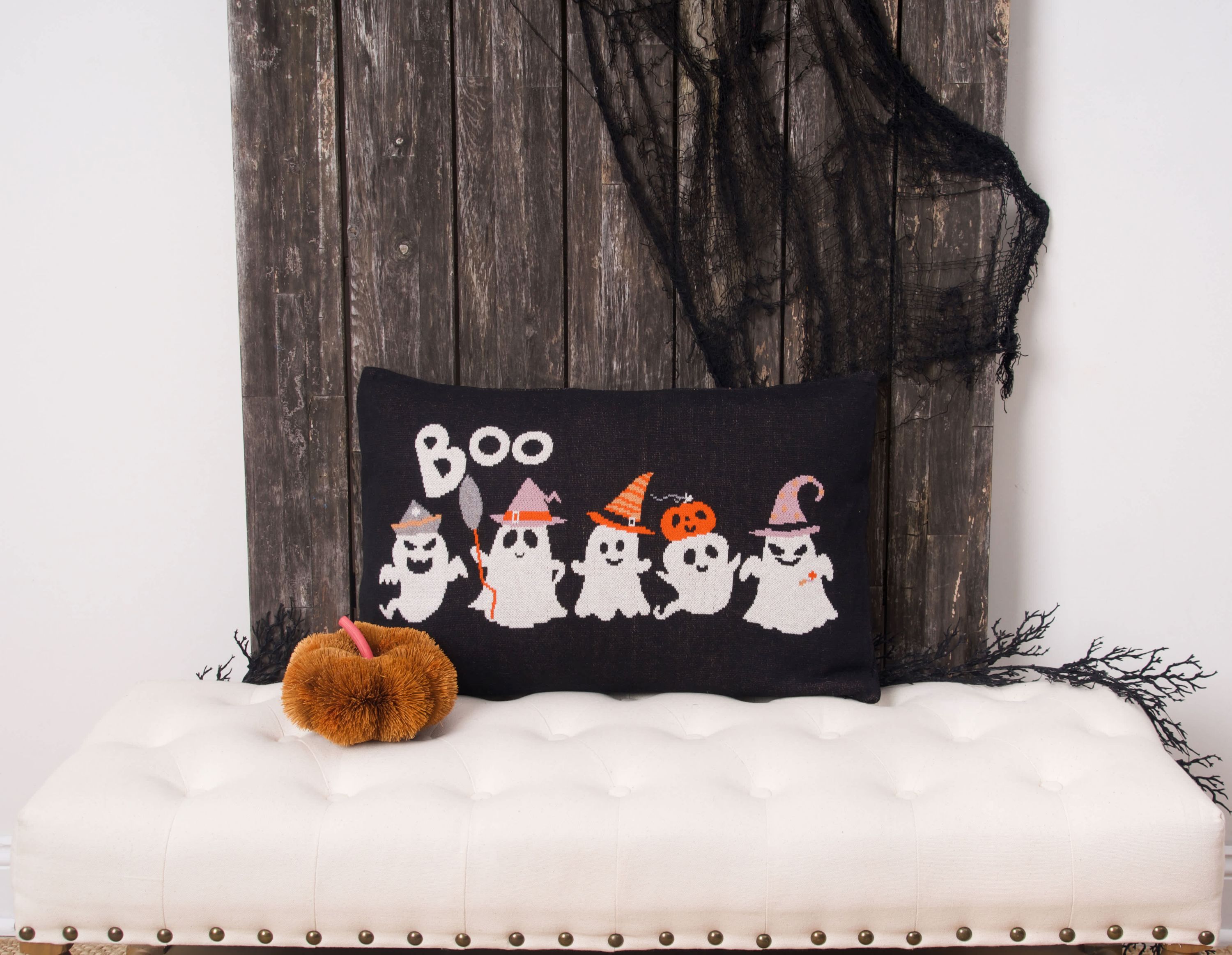 Boo Halloween Throw Pillow 16" x 24"