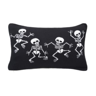 C&F Home Skeleton Halloween Throw Pillow 16" x 24", Black