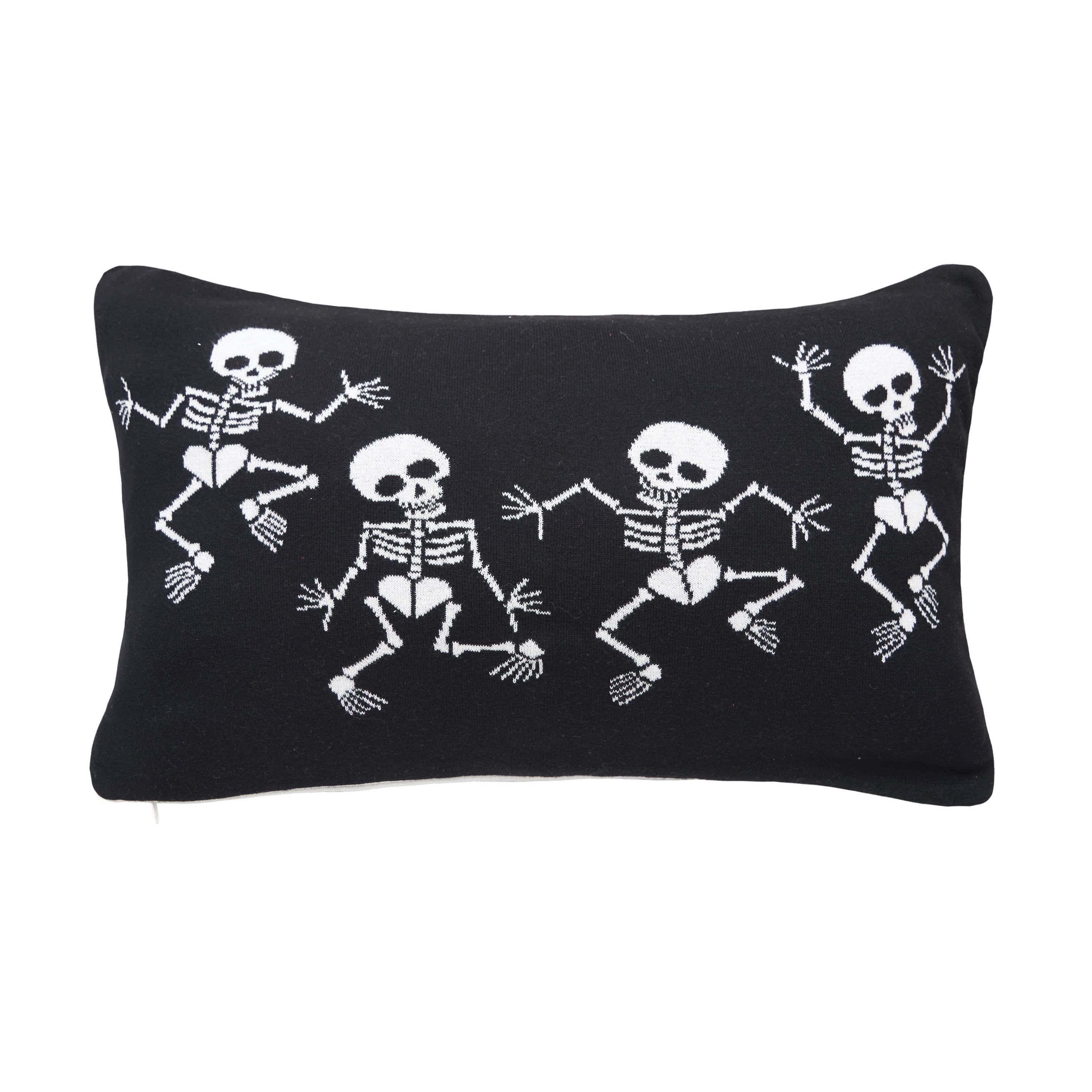 Skeleton Halloween Throw Pillow 16" x 24"