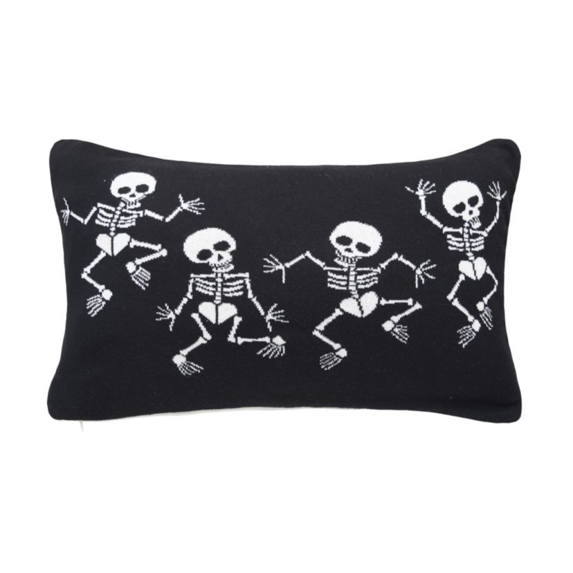 Skeleton Halloween Throw Pillow 16" x 24"
