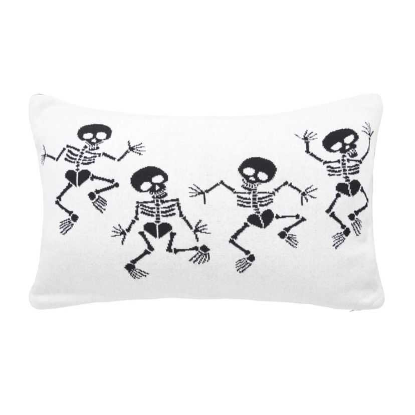 Skeleton Halloween Throw Pillow 16" x 24"