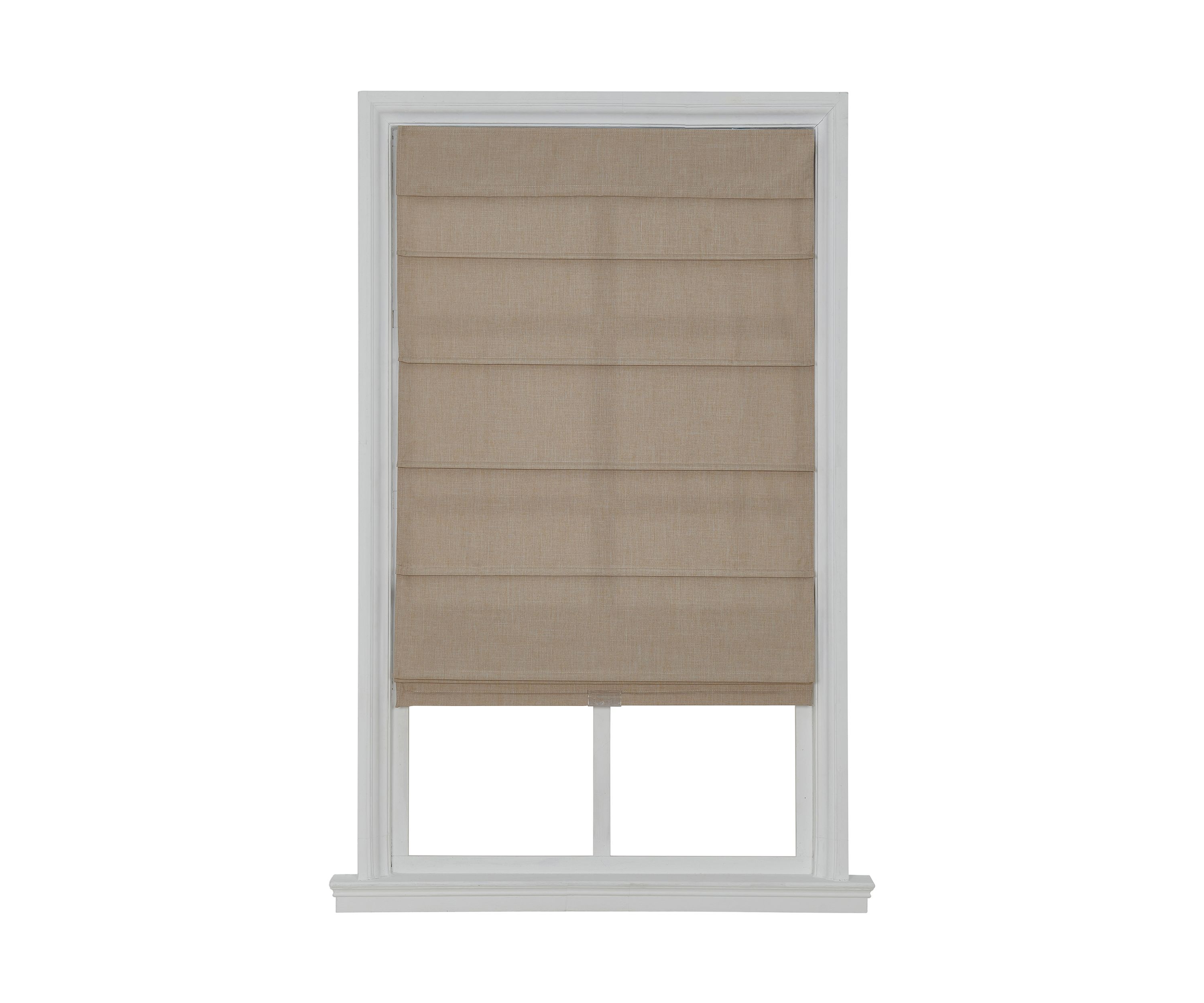 Cordless Light Filtering Fabric Roman Shade