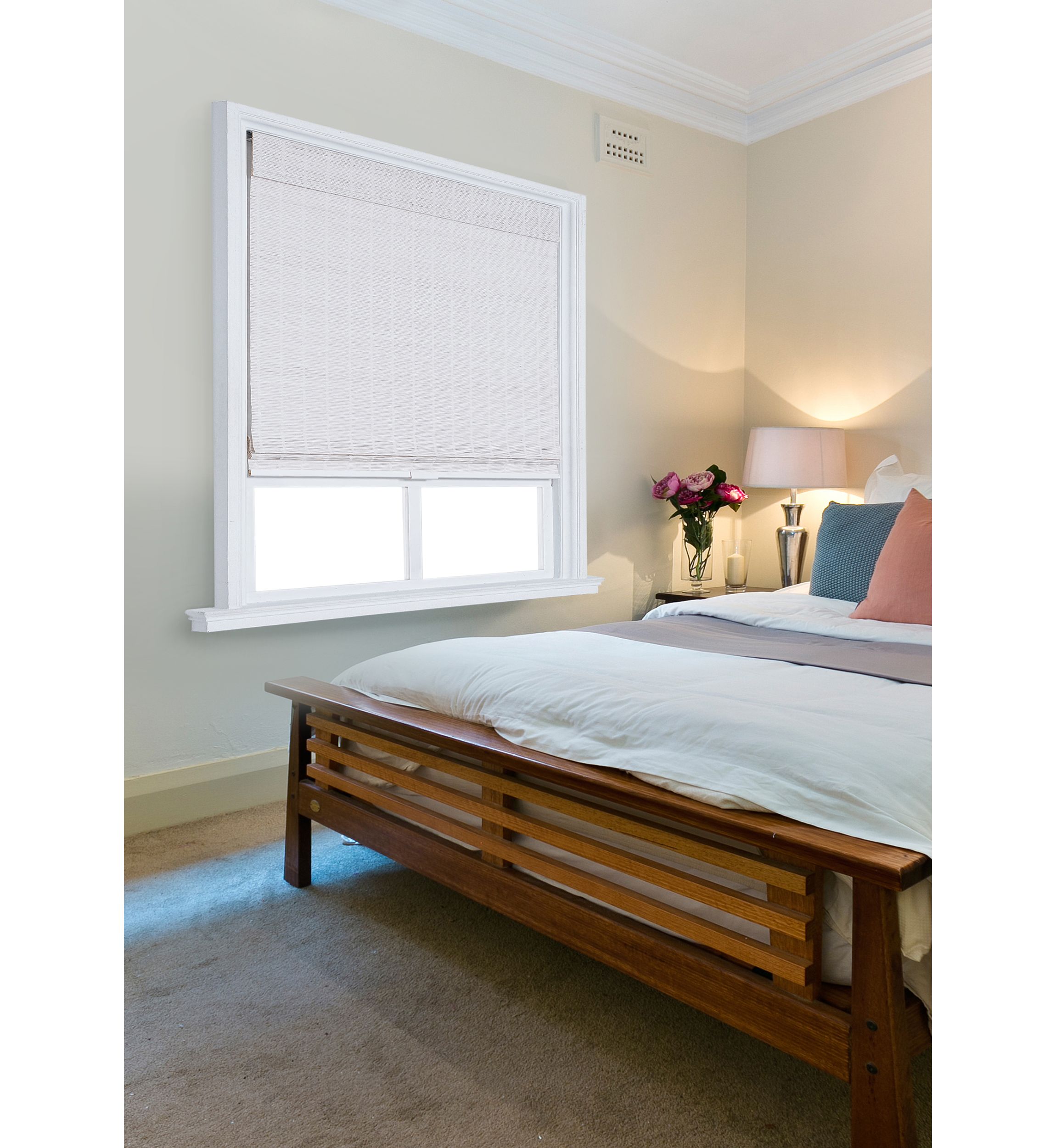 Cordless Bamboo Roman Shade - Size 72 in x 23 in