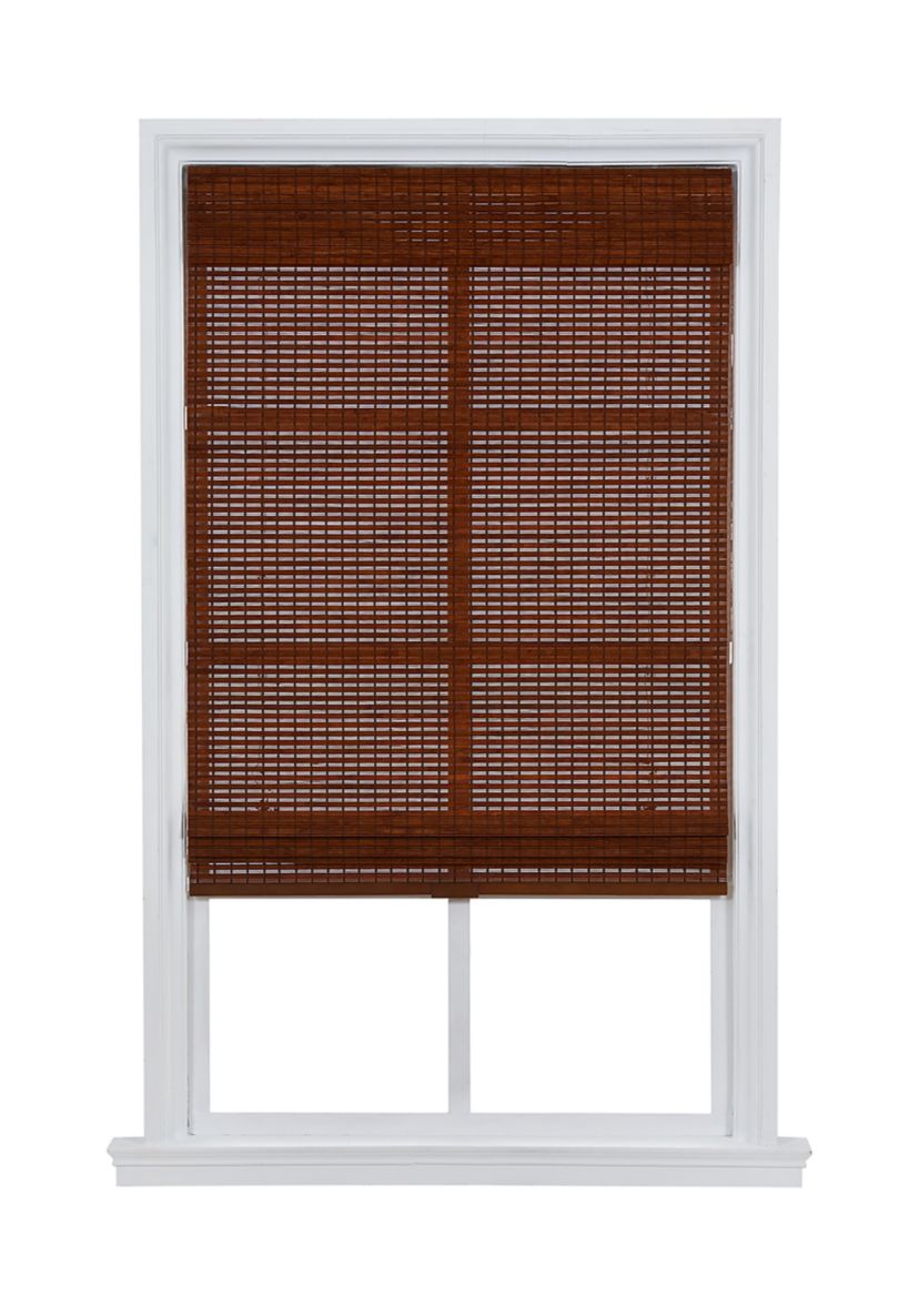 Cordless Bamboo Roman Shade In Pecan