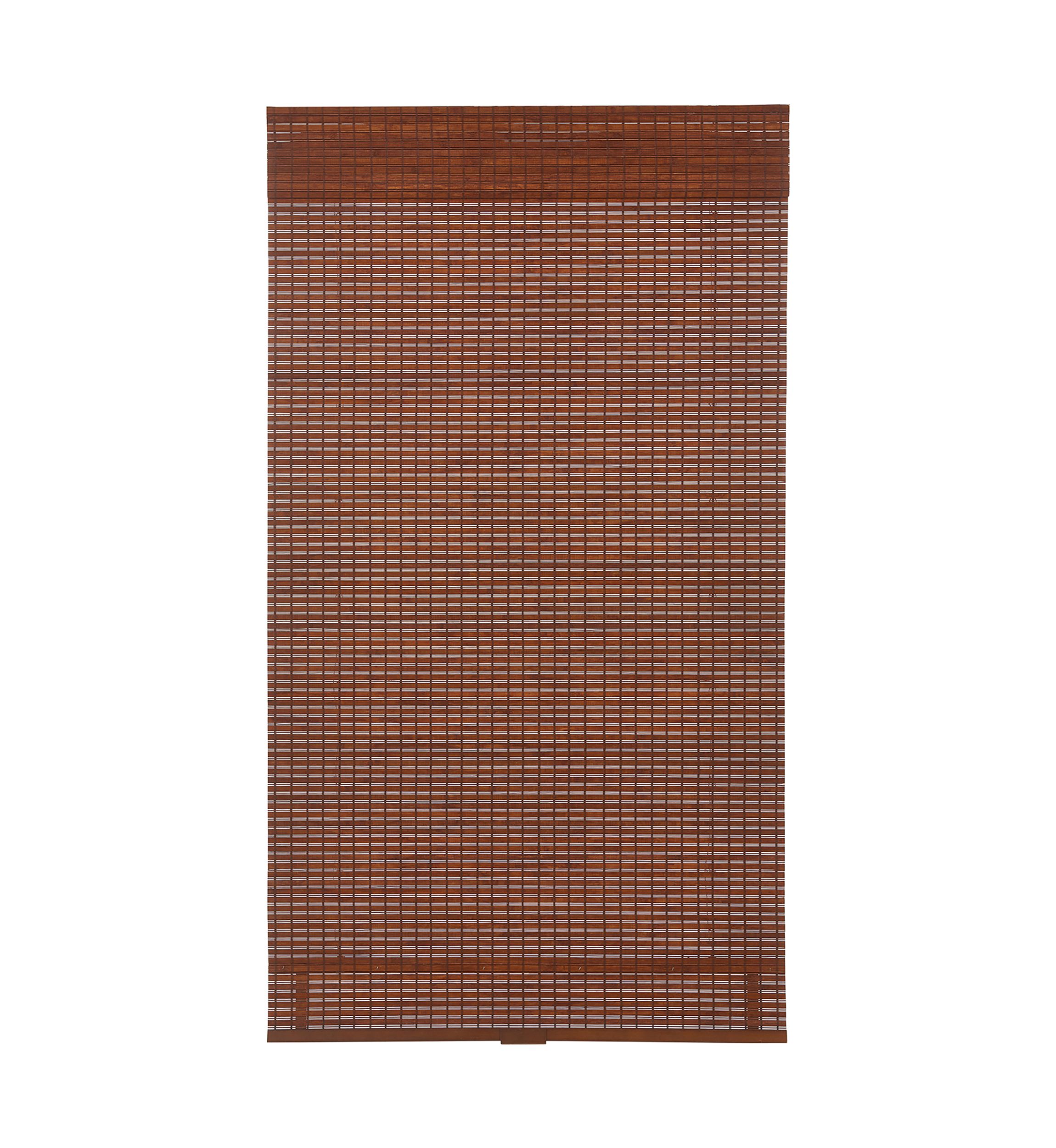 Cordless Bamboo Roman Shade In Pecan