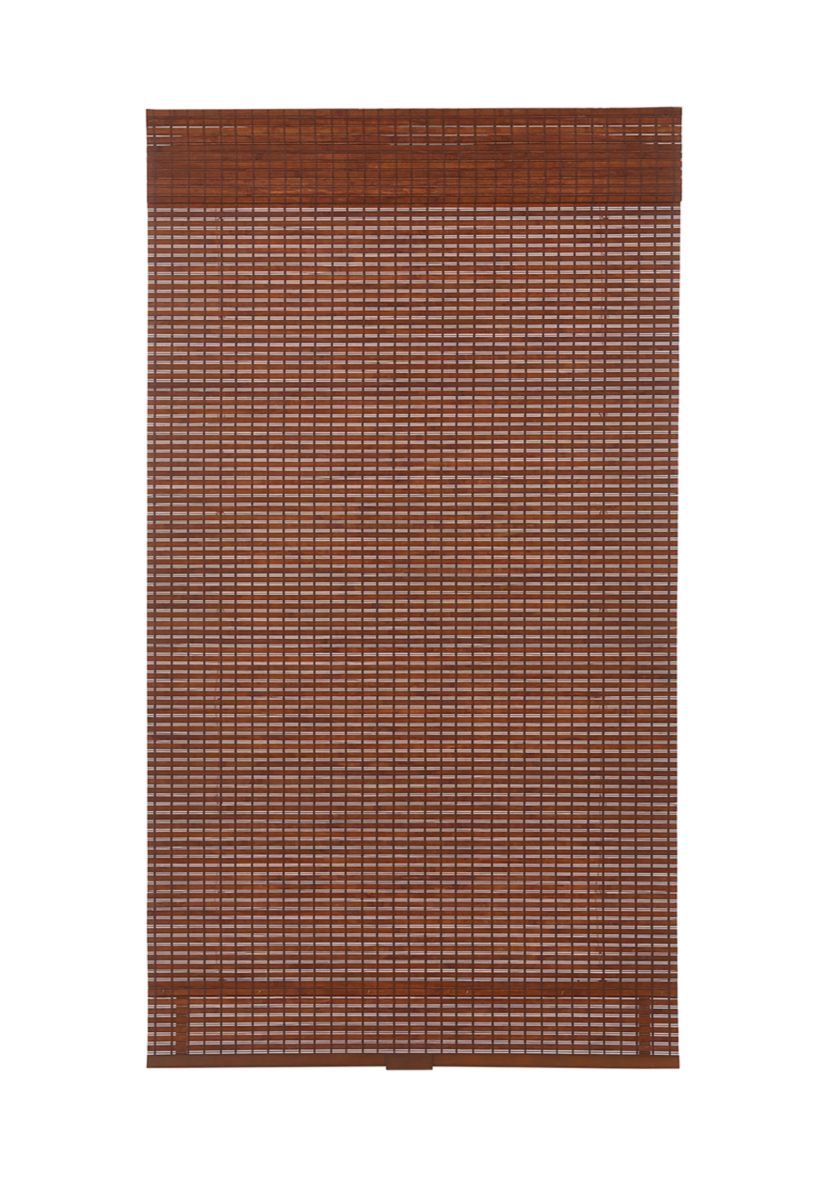 Cordless Bamboo Roman Shade In Pecan