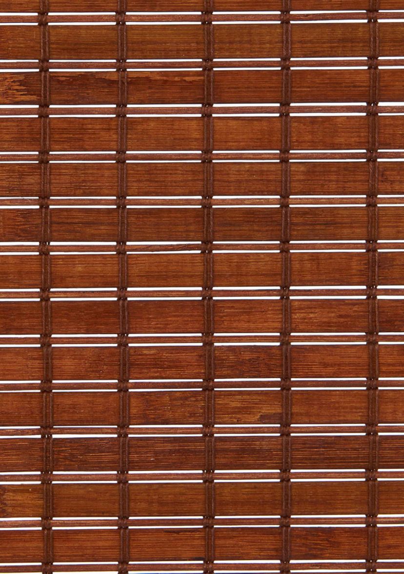Cordless Bamboo Roman Shade In Pecan