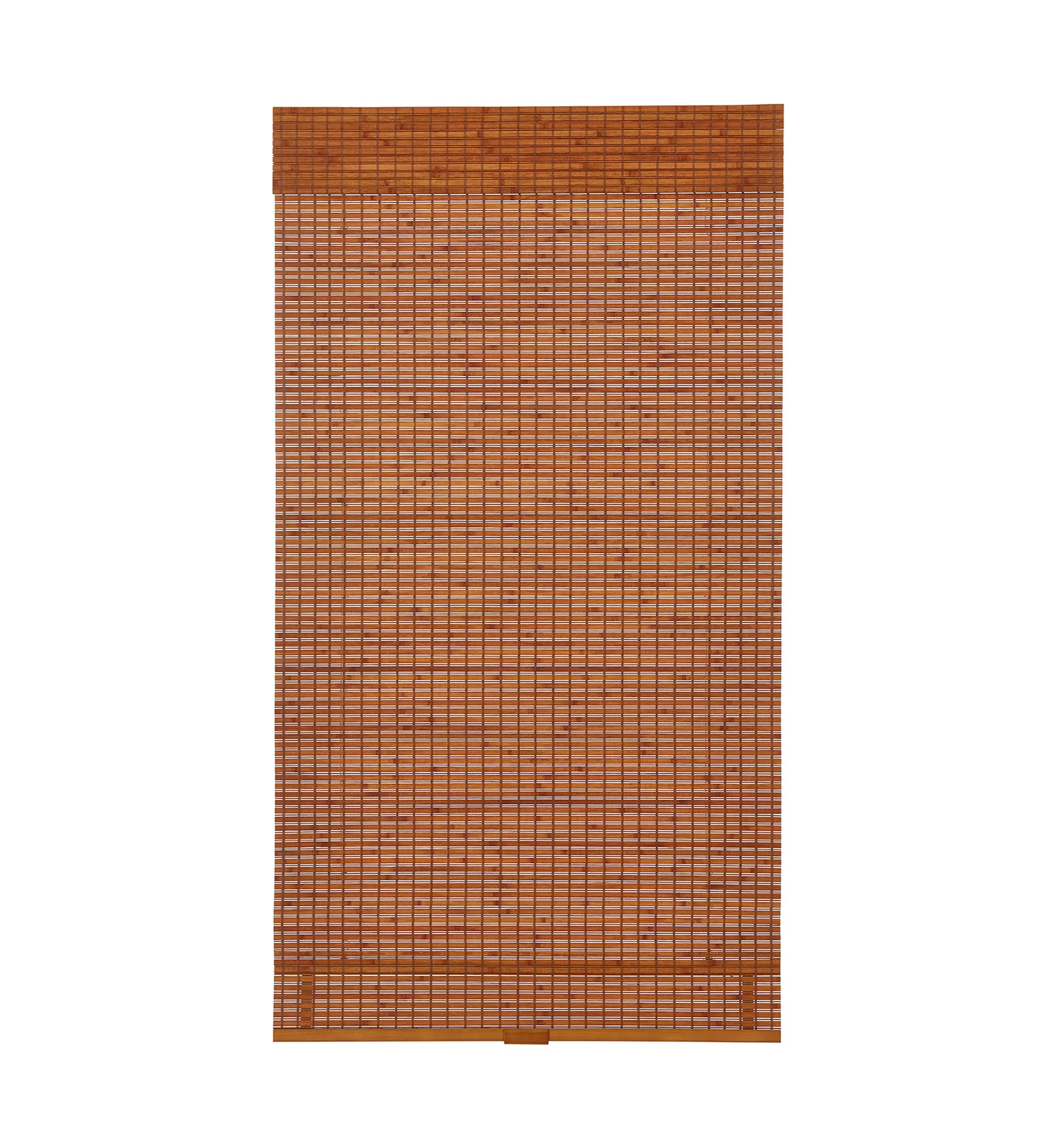 Cordless Bamboo Roman Shade In Oak