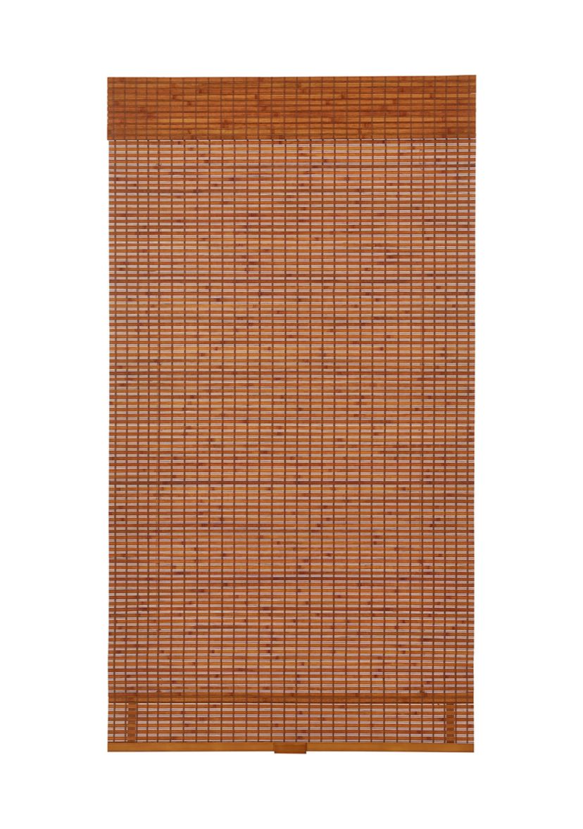 Cordless Bamboo Roman Shade In Oak