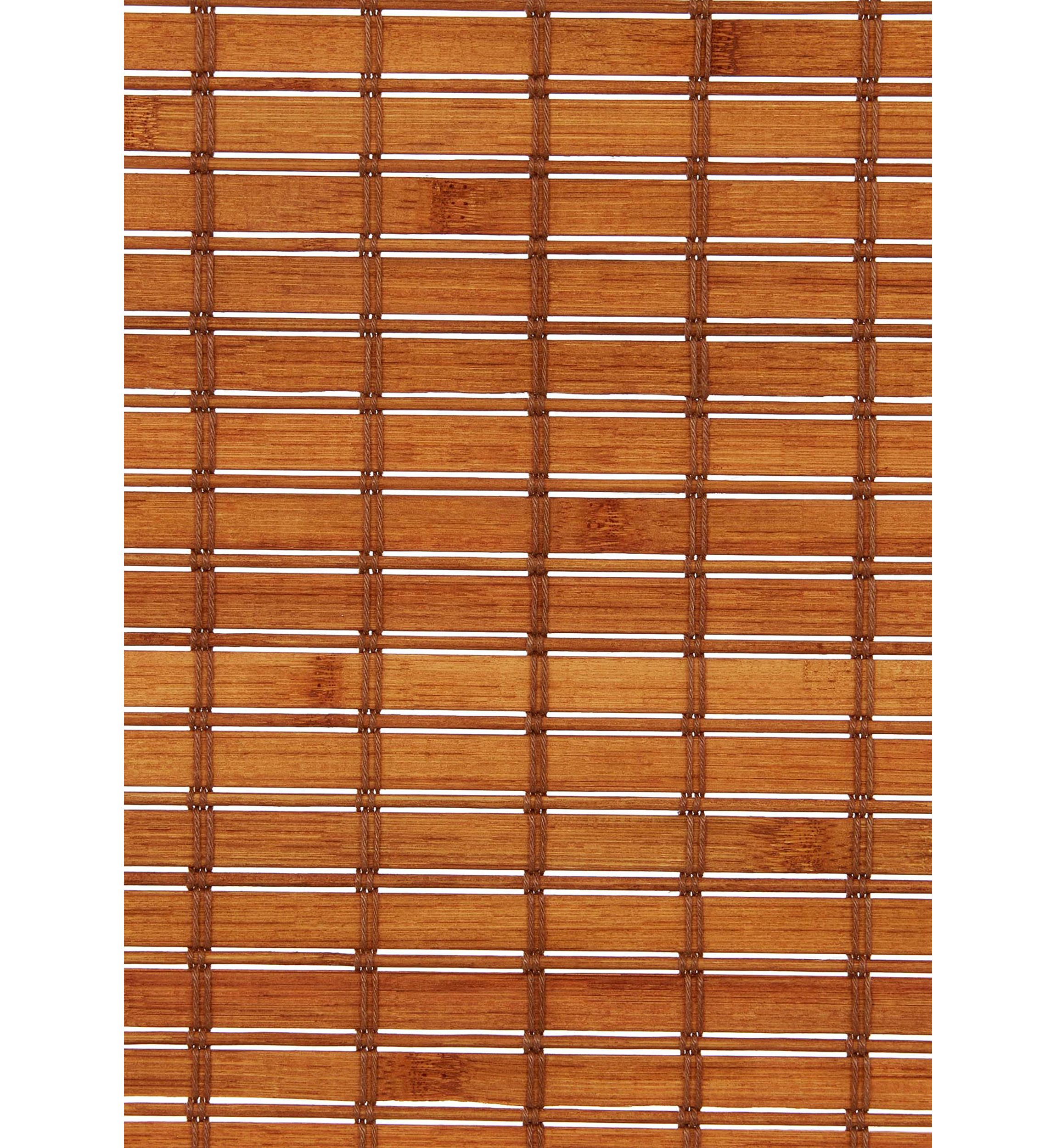 Cordless Bamboo Roman Shade In Oak