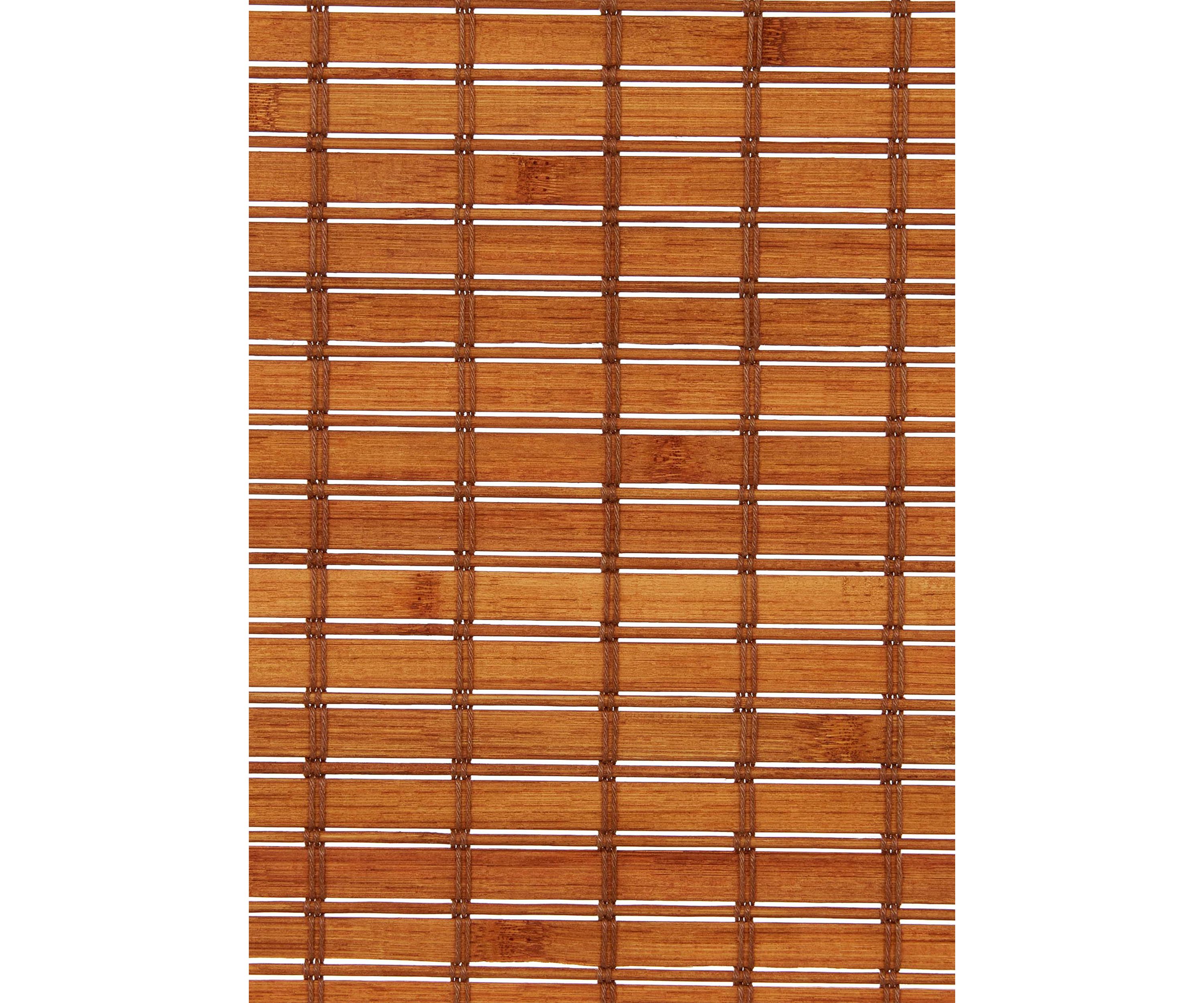 Cordless Bamboo Roman Shade In Oak