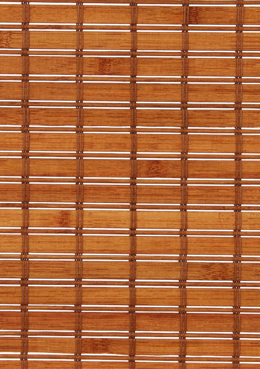 Cordless Bamboo Roman Shade In Oak
