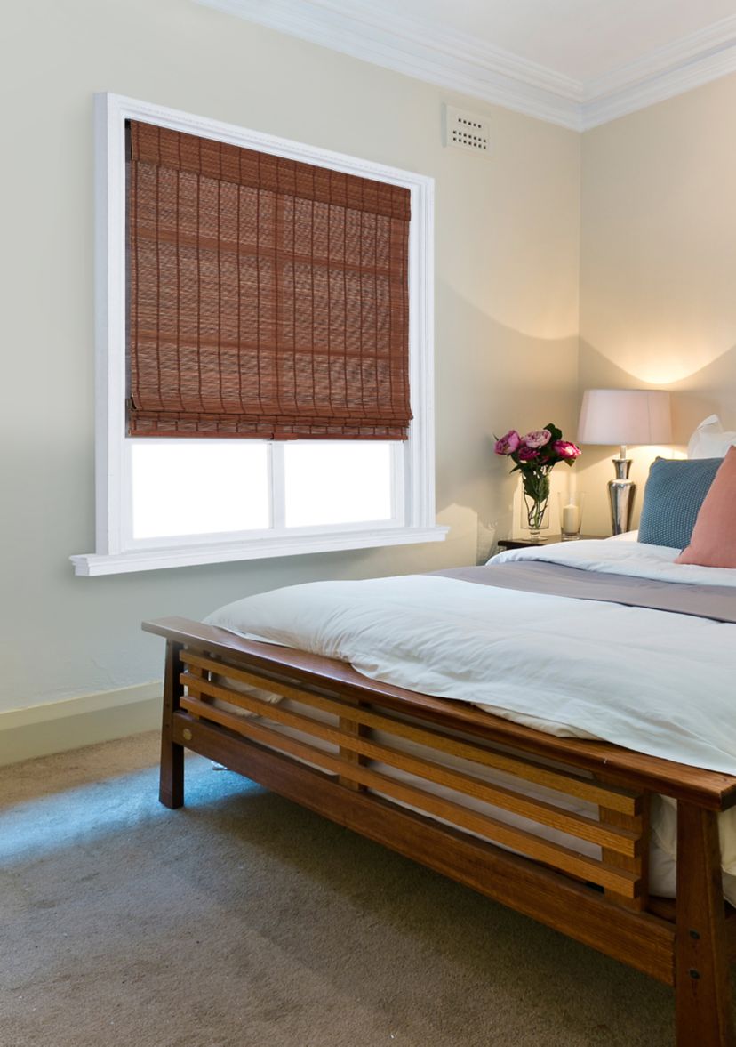 Cordless Bamboo Roman Shade Size 72 in x 35 in