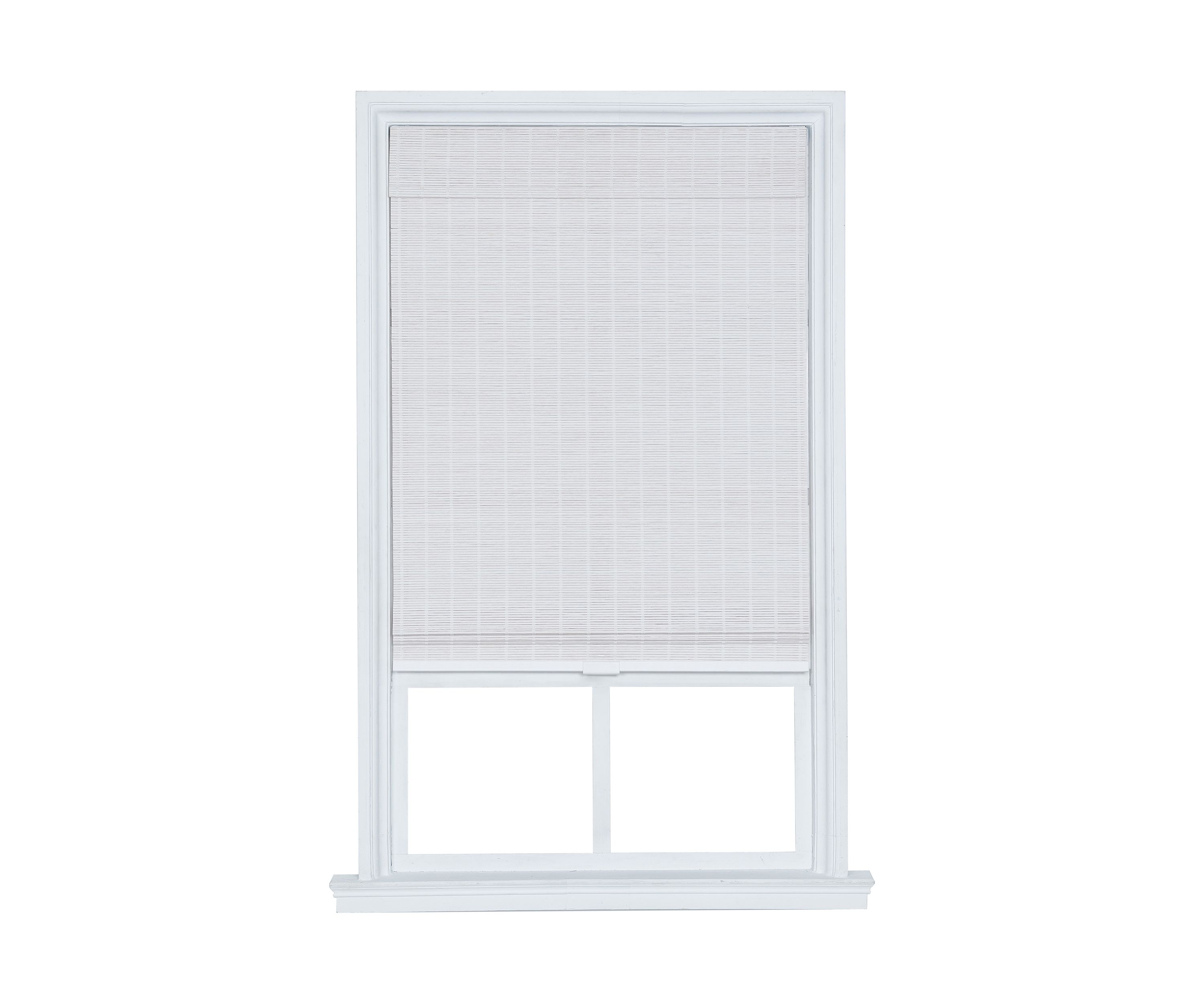 Cordless Bamboo Roman Shade In White