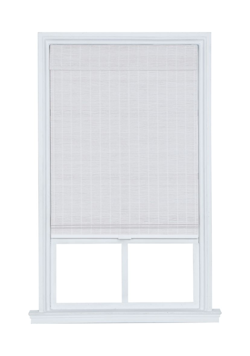 Cordless Bamboo Roman Shade In White