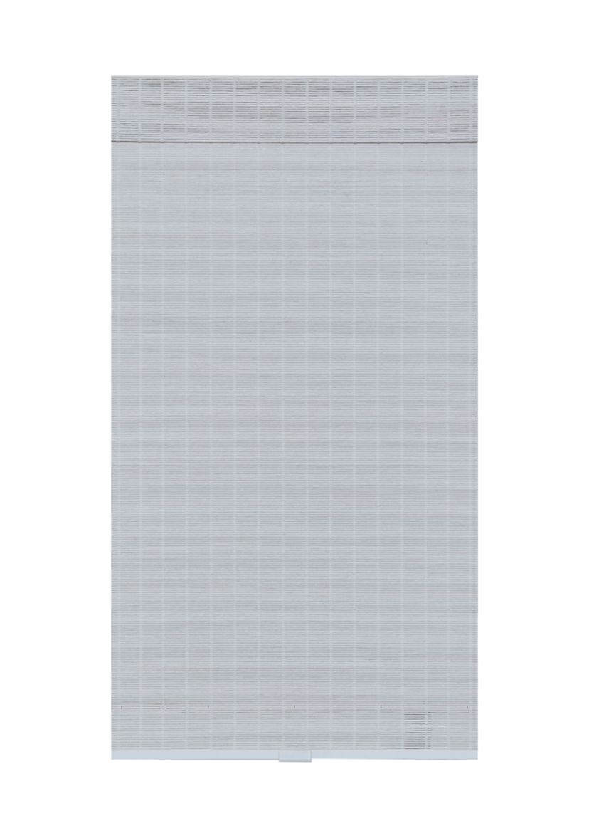 Cordless Bamboo Roman Shade In White