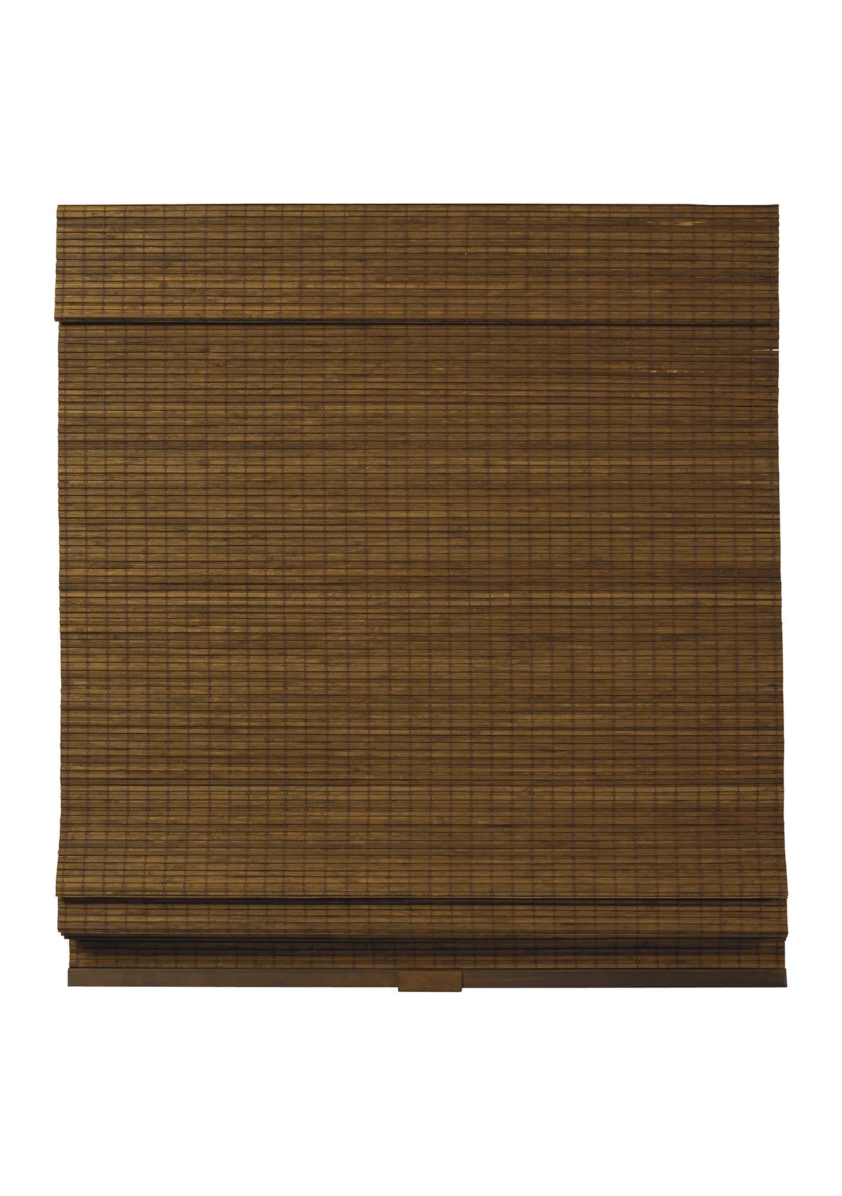 Cordless Bamboo Roman Shade In Brown Zig Zag