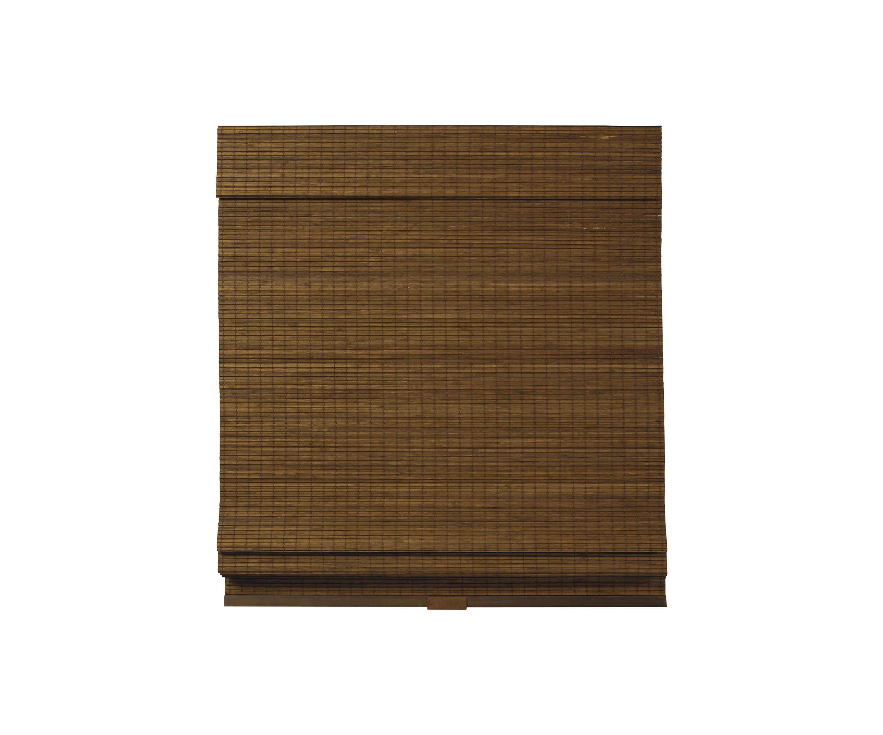 Cordless Bamboo Roman Shade In Brown Zig Zag