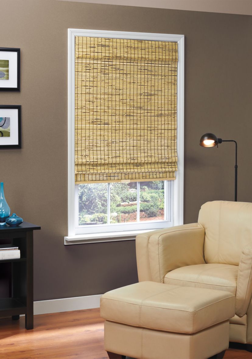 Cordless Bamboo Roman Shade In Burnout