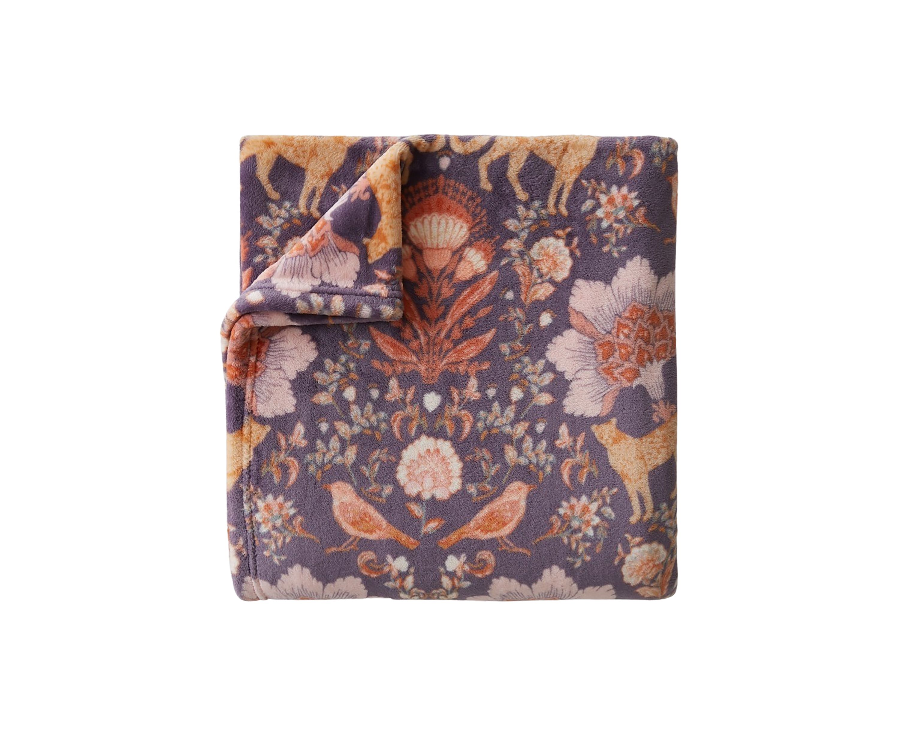 Floral Oversized Luxury Velvet Throw Blanket