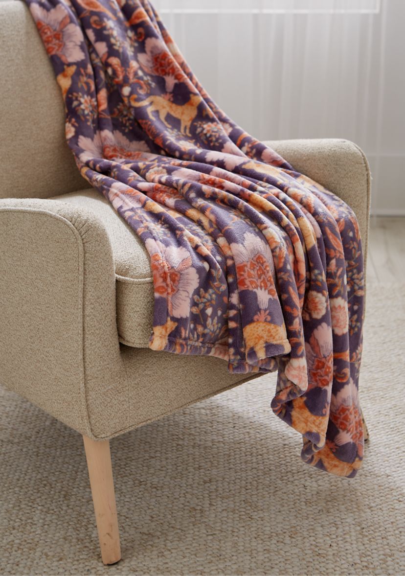 Floral Oversized Luxury Velvet Throw Blanket